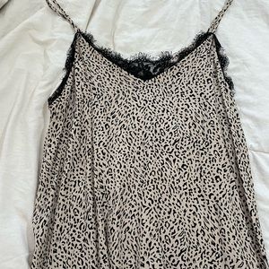 Leopard lace tank. With black lace trim and very comfy!